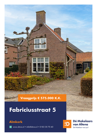 Brochure preview - Brochure Fabriciusstraat 5 Almkerk.pdf