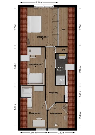 Fabriciusstraat 5, 4286 AA Almkerk - Plattegrond Fabriciusstraat 5 Almkerk Verdieping.jpg