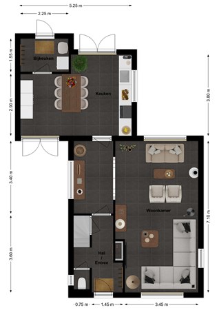 Van Axelestraat 14, 4271 AS Dussen - Plattegrond Van Axelstraat 14 Dussen Begane grond.jpg