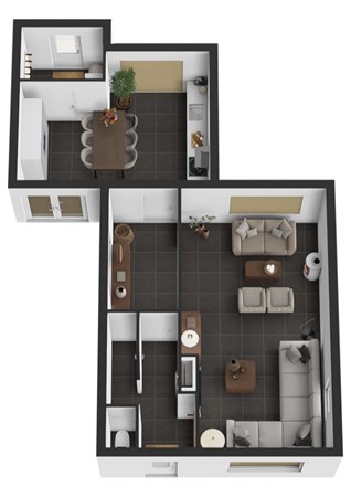 Van Axelestraat 14, 4271 AS Dussen - Plattegrond 3D Van Axelstraat 14 Dussen Begane grond.jpg