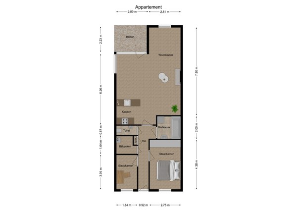 Raadhuisstraat 61, 5161 BE Sprang-Capelle - 1 - Plattegrond.jpg