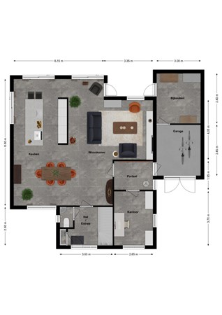 Wilgenhof 43, 4283 JA Giessen - Plattegrond Wilgenhof 43 Giessen Begane grond.jpg