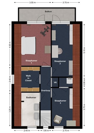 Wilgenhof 43, 4283 JA Giessen - Plattegrond Wilgenhof 43 Giessen Verdieping.jpg