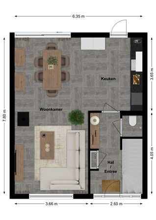 Beatrixstraat 62, 4273 ET Hank - Plattegrond  Beatrixstraat 62 Hank Begane grond.jpg