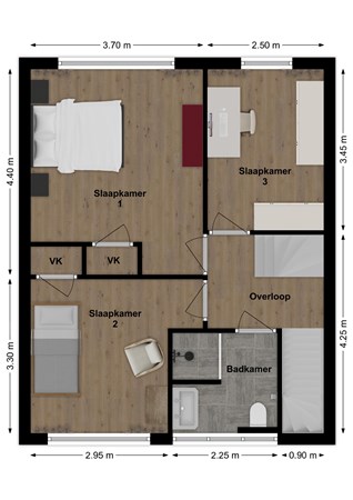 Beatrixstraat 62, 4273 ET Hank - Plattegrond  Beatrixstraat 62 Hank Verdieping.jpg