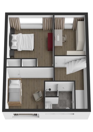 Beatrixstraat 62, 4273 ET Hank - Plattegrond 3D Beatrixstraat 62 Hank Verdieping.jpg