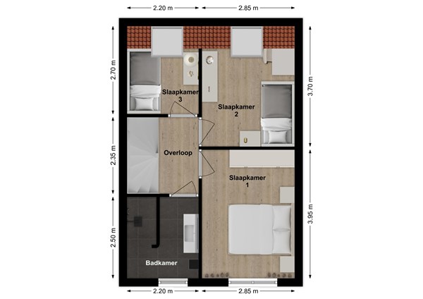 Abr.Kuyperstraat 24, 4281 ME Andel - Plattegrond eerste verdieping.jpg