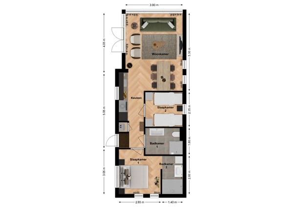 Zaaiwaard 3-99, 5308 JK Aalst - Plattegrond begane grond.jpg