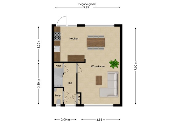 Diepenbrocksingel 45, 5144 XB Waalwijk - 1 - Plattegrond BG.jpg