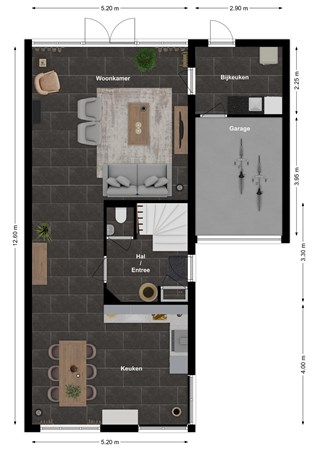 Alb.Schweitzerlaan 2A, 4281 LT Andel - Plattegrond Albert Schweitzerlaan 2a Andel Begane grond.jpg