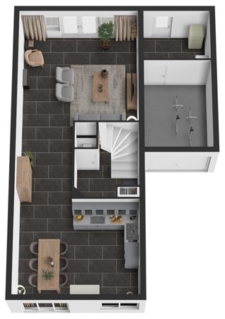 Alb.Schweitzerlaan 2A, 4281 LT Andel - Plattegrond 3D Albert Schweitzerlaan 2a Andel Begane grond.jpg