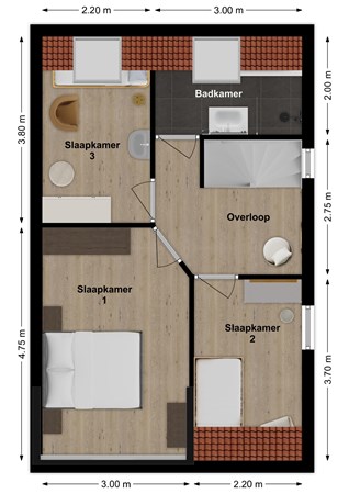 Alb.Schweitzerlaan 2A, 4281 LT Andel - Plattegrond Albert Schweitzerlaan 2a Andel Verdieping.jpg