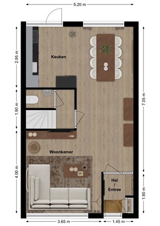 Korenschoof 36, 4283 HH Giessen - Plattegrond Korenschoof 36 Giessen Begane grond.jpg