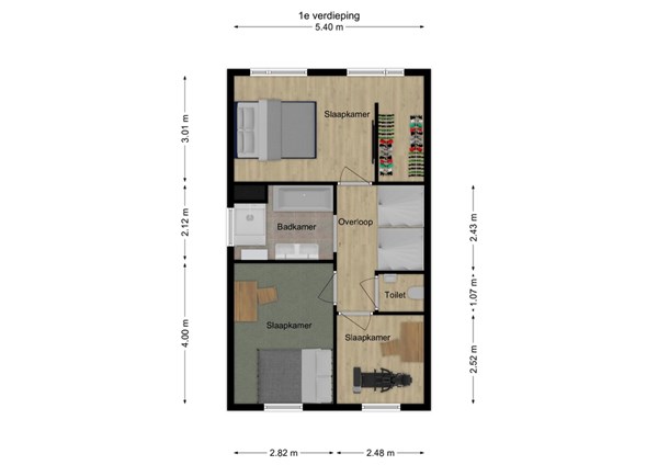 Biljarter 11, 5146 EP Waalwijk - 2 - Plattegrond eerste verdieping.jpg