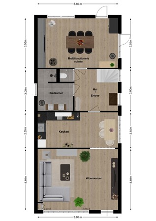 Kerkstraat 5, 4273 CA Hank - Plattegrond Kerkstraat 5 Hank Begane grond.jpg