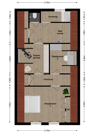 Kerkstraat 5, 4273 CA Hank - Plattegrond Kerkstraat 5 Hank Verdieping.jpg
