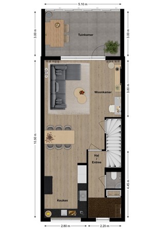 Sportlaan 7, 4286 ES Almkerk - Plattegrond Sportlaan 7 Almkerk Begane grond.jpg