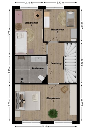Sportlaan 7, 4286 ES Almkerk - Plattegrond Sportlaan 7 Almkerk Verdieping.jpg
