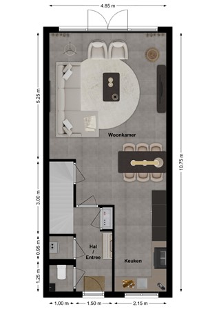 Gulderling 5, 4281 JE Andel - Plattegrond Gulderling 5 Andel Begane grond.jpg
