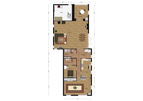 Burgemeester van der Schansstraat 27, 4281 LG Andel - Plattegrond begane grond Burg. vd Schansstraat 27 Andel.jpg