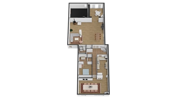 Burgemeester van der Schansstraat 27, 4281 LG Andel - Plattegrond 3d begane grond Burg. vd. Schansstraat 27 Andel.jpg