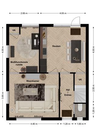 Fabriciusstraat 16, 4286 AA Almkerk - Plattegrond Fabricisustraat 16 Almkerk Begane grond.jpg