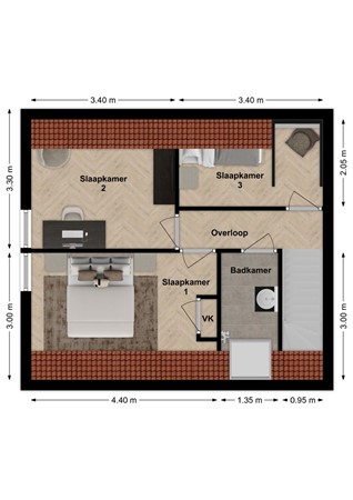 Fabriciusstraat 16, 4286 AA Almkerk - Plattegrond Fabricisustraat 16 Almkerk Verdieping.jpg