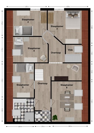 Uitwijksestraat 6, 4288 JB Uitwijk - Plattegrond Uitwijksestraat 6 Uitwijk Verdieping.jpg