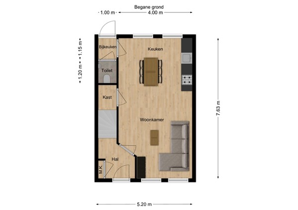 Mgr. Bekkersstraat 18, 5146 DV Waalwijk - 17 - Plattegrond BG.jpg