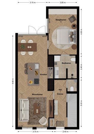 Amaliahof 5, 4281 KZ Andel - Plattegrond Amaliahof 5 Andel Begane grond.jpg