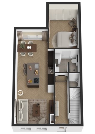 Amaliahof 5, 4281 KZ Andel - Plattegrond 3D Amaliahof 5 Andel Begane grond.jpg