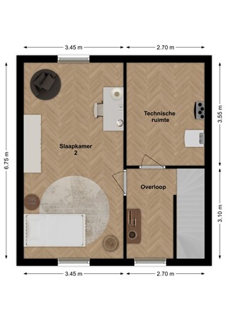Amaliahof 5, 4281 KZ Andel - Plattegrond Amaliahof 5 Andel Verdieping.jpg