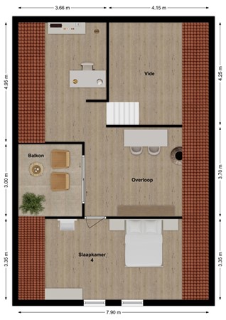 Galerij 8, 4286 AS Almkerk - Plattegrond Galerij 8 Almkerk Verdieping.jpg