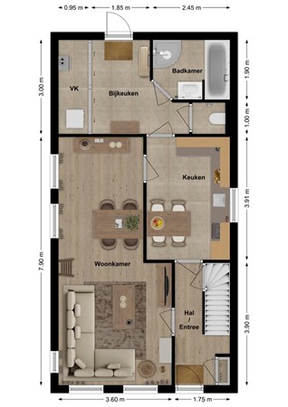 Jachtlaan 42, 4273 LE Hank - Plattegrond Jachtlaan 42 Hank Begane grond.jpg