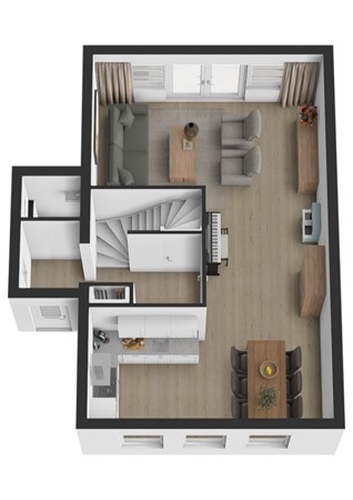 Bellefleur 8, 4281 JB Andel - Plattegrond 3D Bellefleur 8 Andel Begane grond.jpg