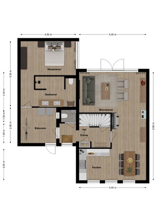 Bellefleur 8, 4281 JB Andel - Plattegrond Bellefleur 8 Andel Begane grond optie.jpg