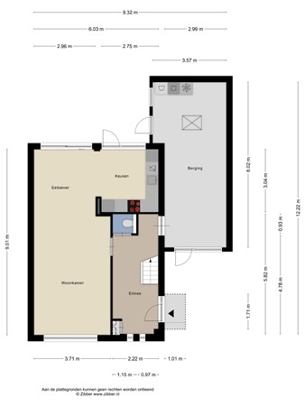 Steurstraat 53, 4285 XE Woudrichem - Plattegrond Steurstraat 53 Woudrichem Begane grond.jpg