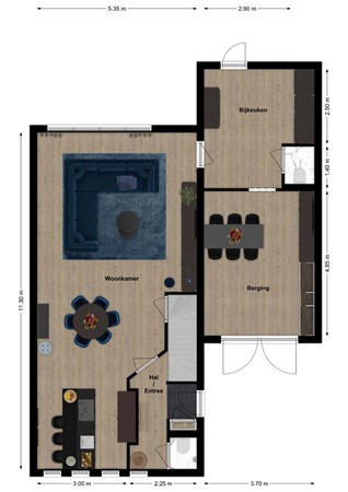 Richter 98, 4251 DB Werkendam - Plattegrond Richter 98 Werkendam Begane grond.jpg