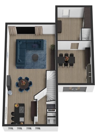Richter 98, 4251 DB Werkendam - Plattegrond 3D Richter 98 Werkendam Begane grond.jpg