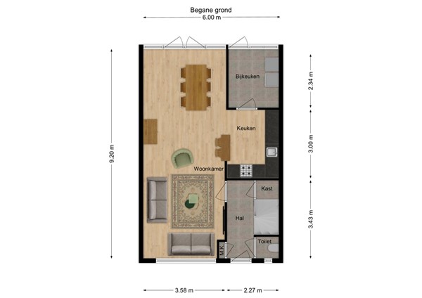 van Berckenrodelaan 22, 5141 AT Waalwijk - 1 - Plattegrond BG.jpg