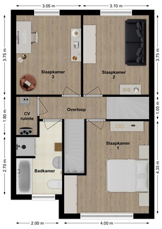 Amaryllishof 39, 4255 JM Nieuwendijk - Plattegrond Amaryllishof 39 Nieuwendijk Verdieping.jpg
