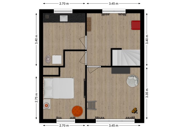 Amaryllishof 39, 4255 JM Nieuwendijk - Plattegrond Amaryllishof 39 Nieuwendijk Zolder.jpg