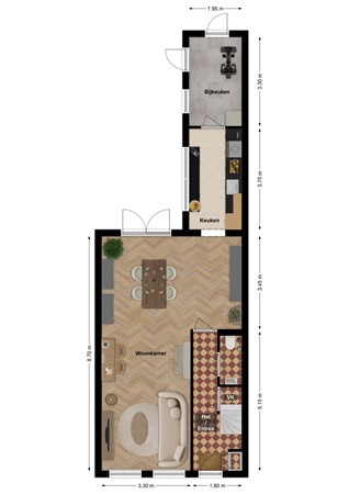 Stationsweg 43, 4931 BX Geertruidenberg - Plattegrond Stationsweg 43 Geertruidenberg Begane grond.jpg