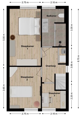 Stationsweg 43, 4931 BX Geertruidenberg - Plattegrond Stationsweg 43 Geertruidenberg Verdieping.jpg
