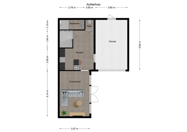 Laageinde 65C, 5142 EG Waalwijk - 3 - Plattegrond AH.jpg