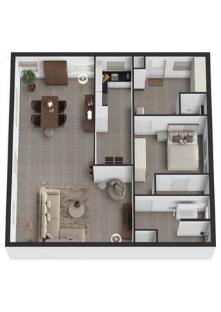 Maasdijk 14, 4283 GA Giessen - Plattegrond 3D Maasijk 14 Giessen Appartement.jpg