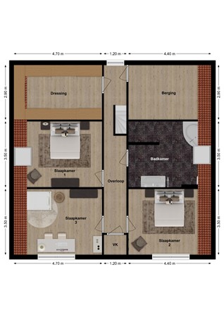 Maasdijk 14, 4283 GA Giessen - Plattegrond Maasdijk 14 Giessen Verdieping.jpg