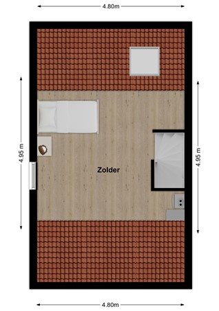 Vogelenzang 63, 4261 ZD Wijk en Aalburg - Plattegrond Vogelenzang 63 Wijk en Aalburg Zolder.jpg