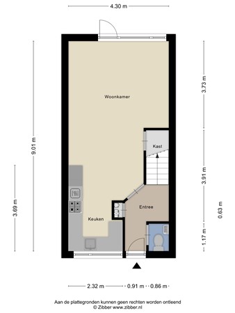Melkweg 4, 4286 CE Almkerk - Plattegrond Melkweg 4 Almkerk Begane grond.jpg