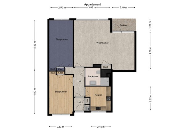 Van Maarseveenstraat 19, 5042 PK Tilburg - 1 - Plattegrond.jpg